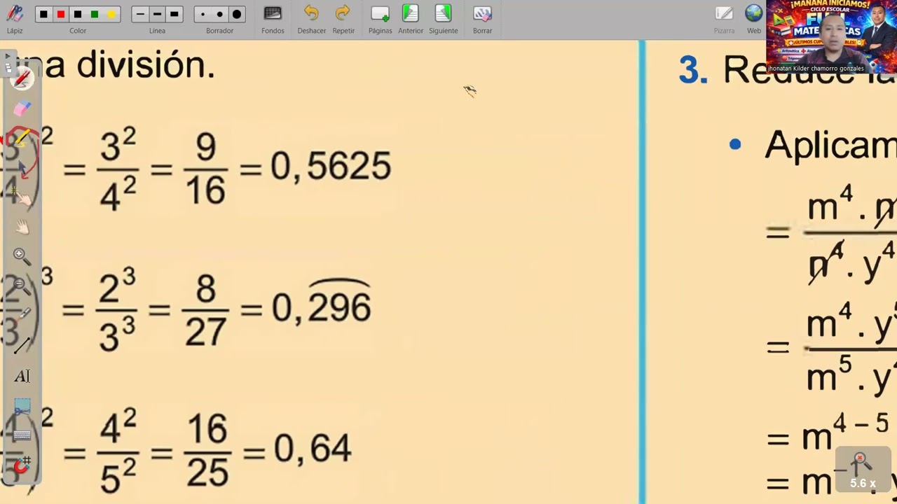 7. Potencia - multiplicación y División - ALGEBRA - Ciclo Verano 2026