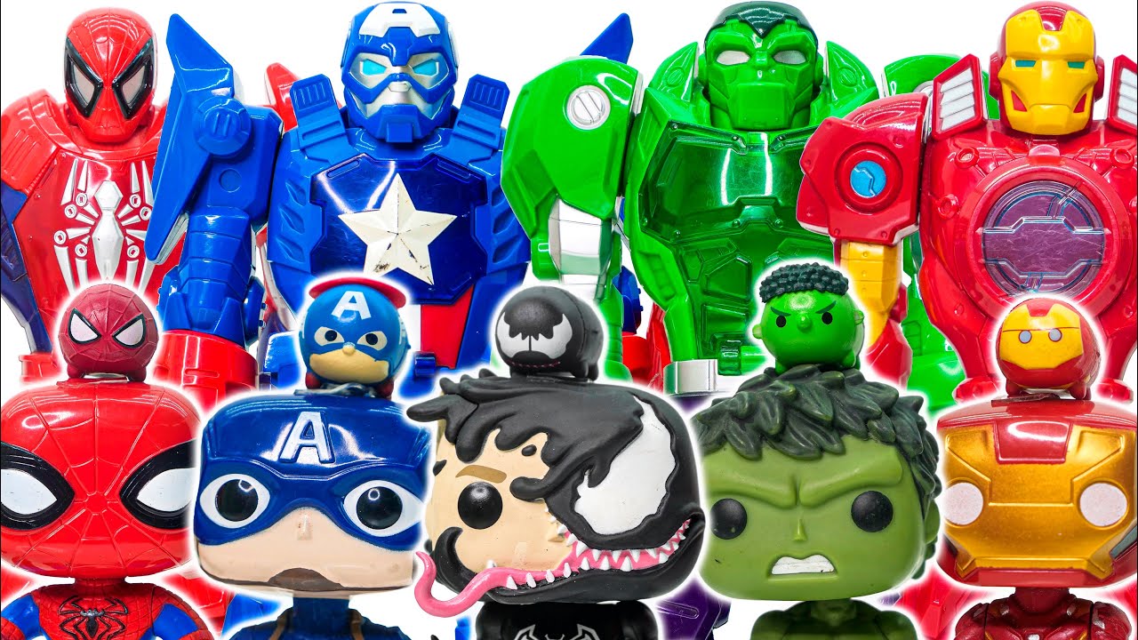 Marvel Avengers Mech Armor & Funko POP! Toys Pretend Play~! Action Figure Collection Playtime #