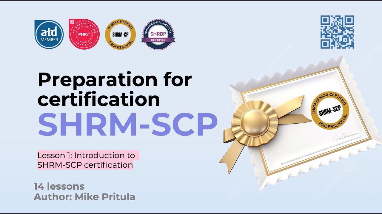 SHRM-SCP ⭑ SHRM Senior Certified Professional, Certification