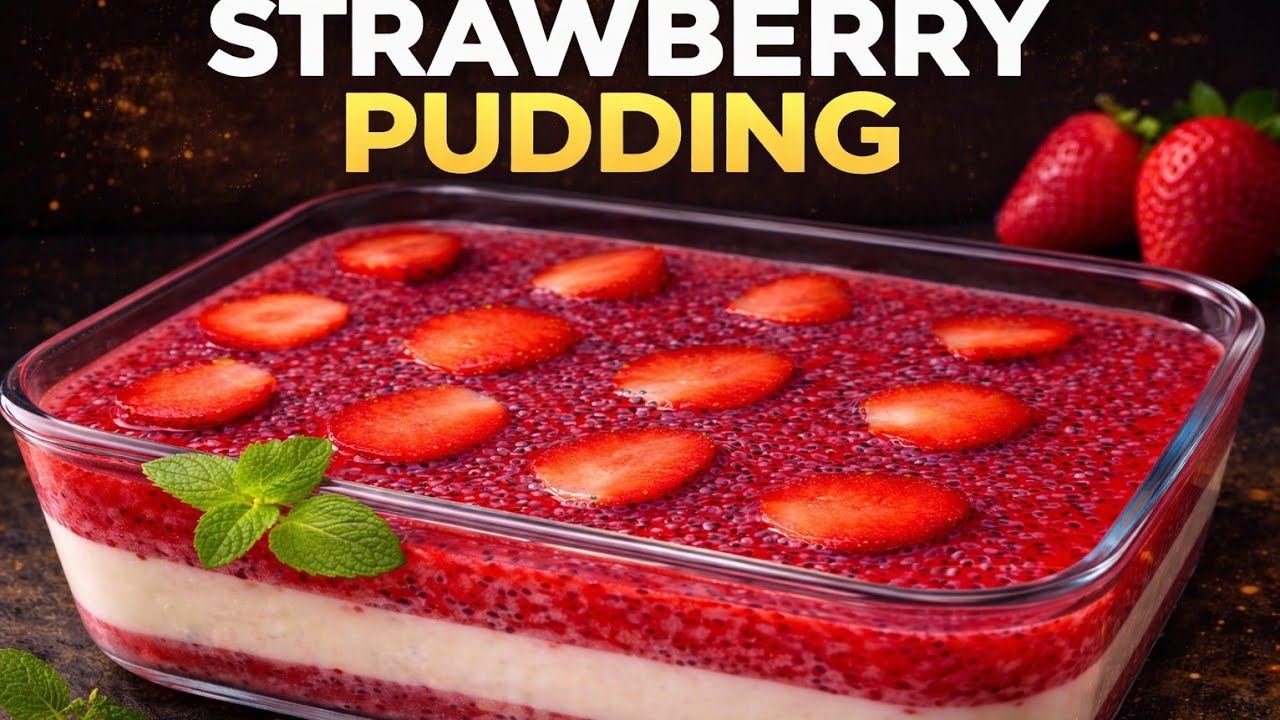 Ramzan Special China Grass Pudding | Easy No-Bake Dessert Recipe | Strawberry China Grass Pudding
