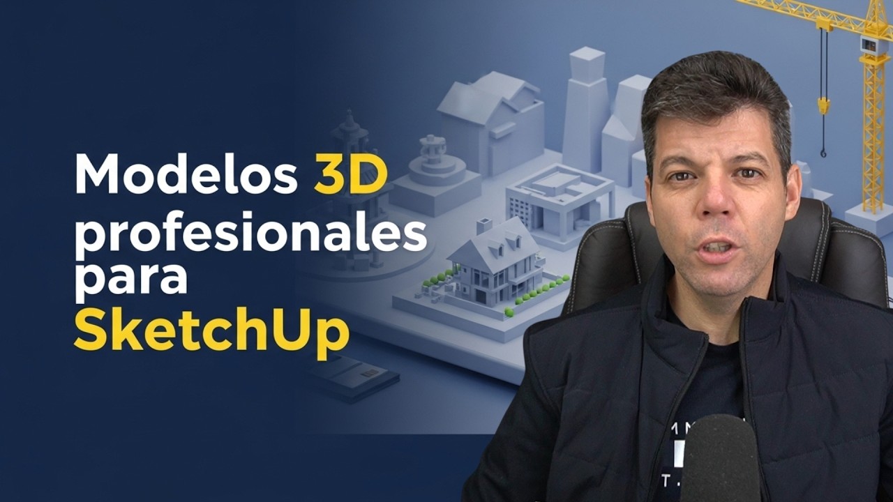 Curso gratuito de Sketchup 2025 - Clase 7 -Dónde y cómo descargar modelos 3D