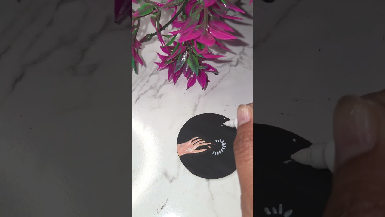 Galaxy on repeat ✨️/Acrylic painting on small Glass 