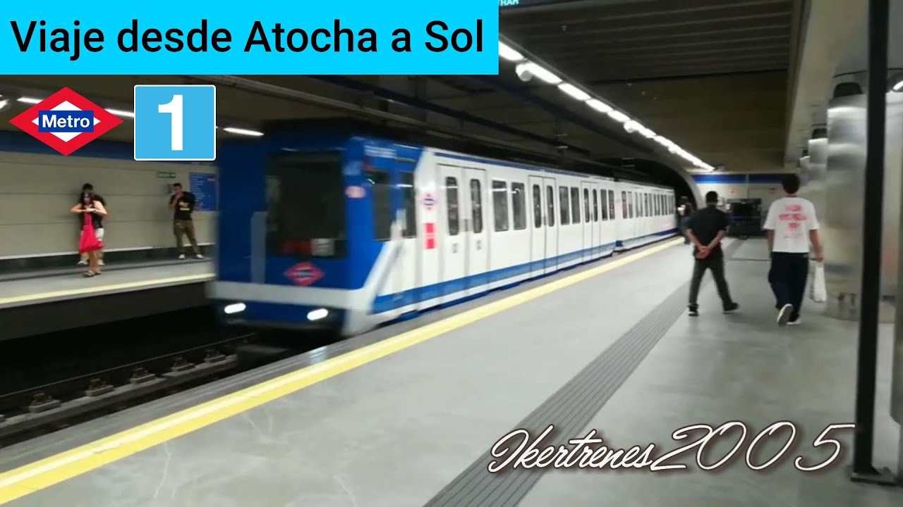 Viaje desde Atocha a Sol | Metro de Madrid Línea 1 ( Serie 2000A )