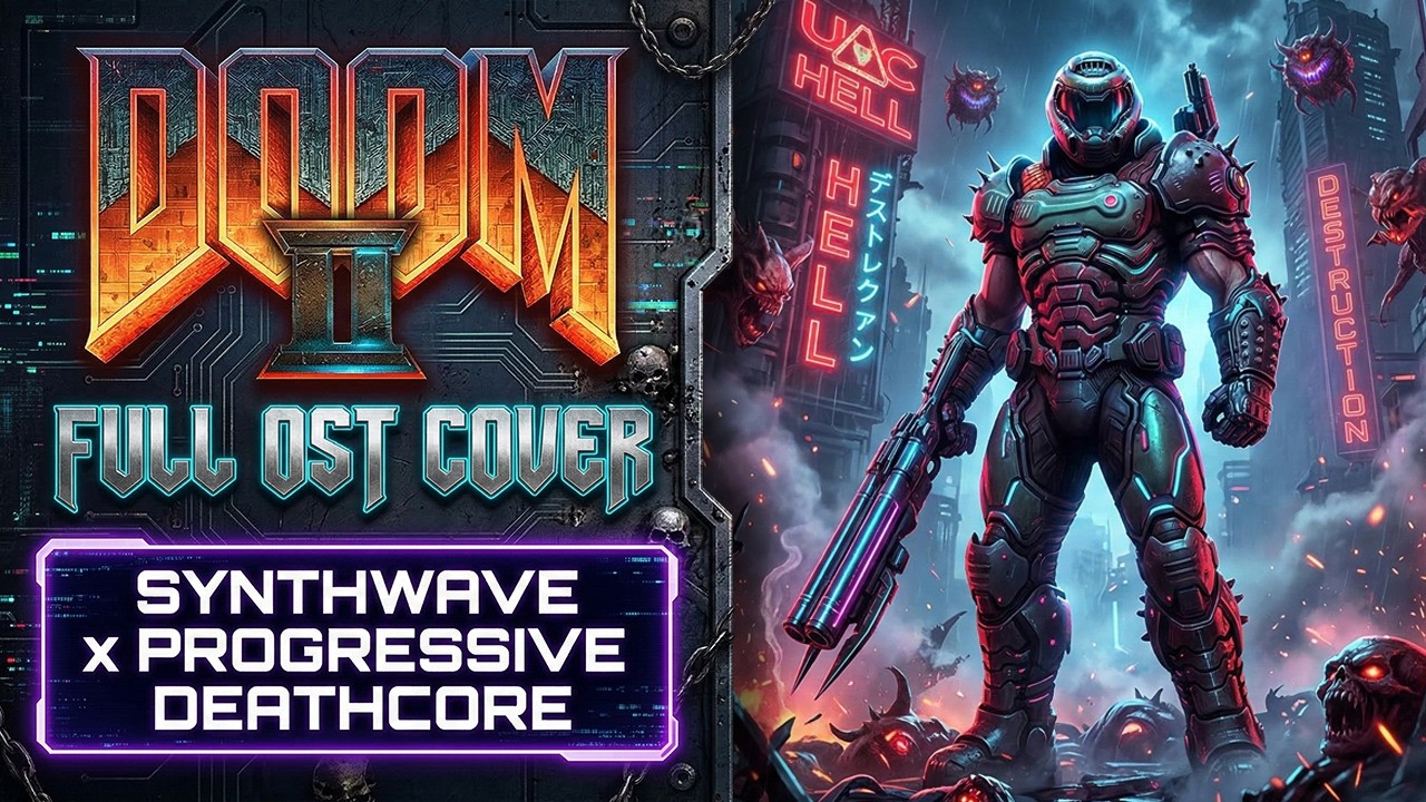 DOOM II | Full OST | Synth x Progressive Deathcore | AI Metal Cover