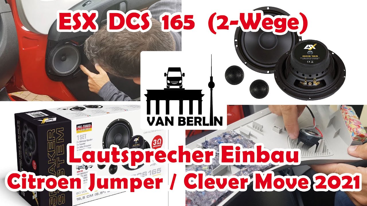 Einbau Lautsprecher ESX DCS 165 2-Wege | Citroen Jumper | Fiat Ducato | Clever Van Move 600 2021