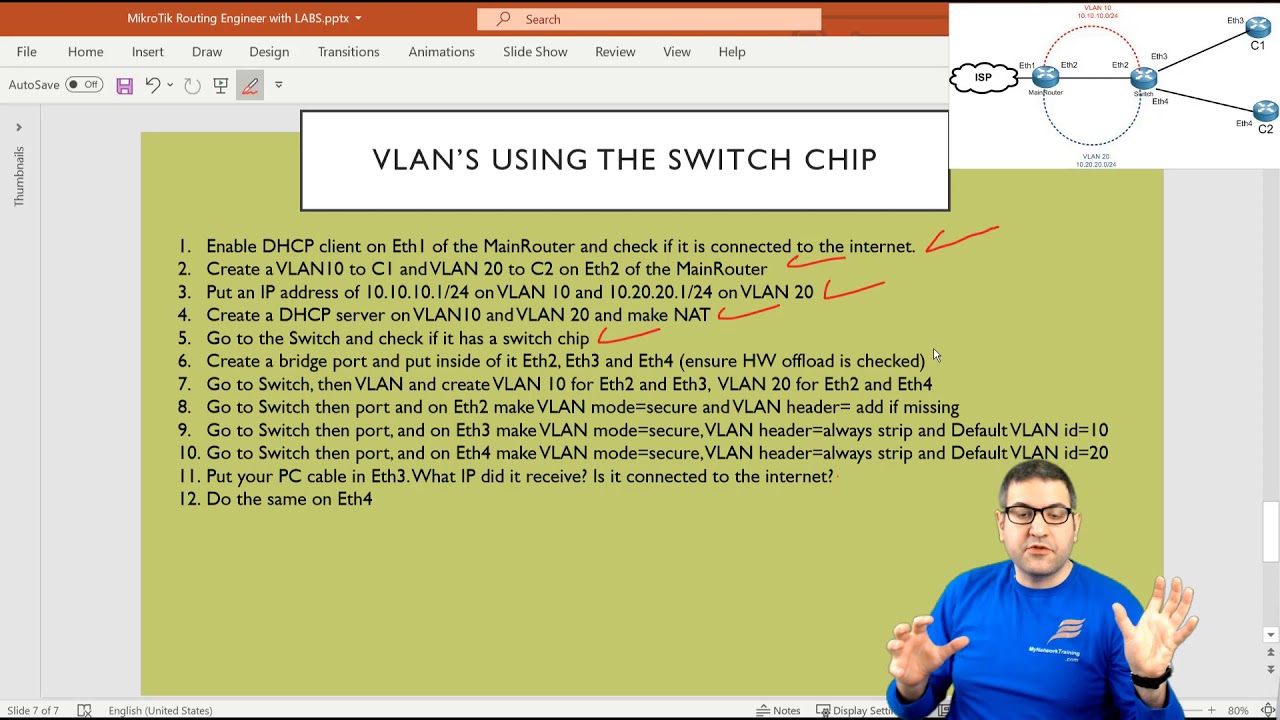 Configuring VLAN's on MikroTik RouterBoard using the Switch Chip