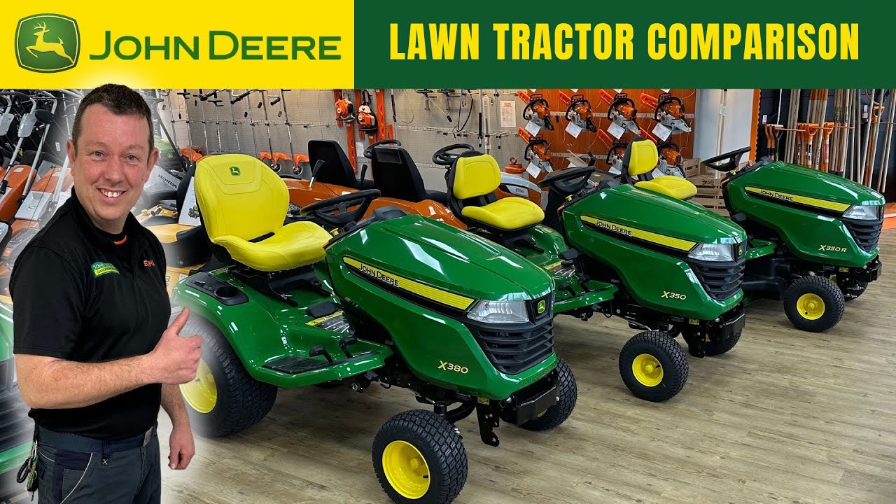 WATCH THIS before you buy your next ride on lawnmower ! John Deere X350R, X350, X380 comparison