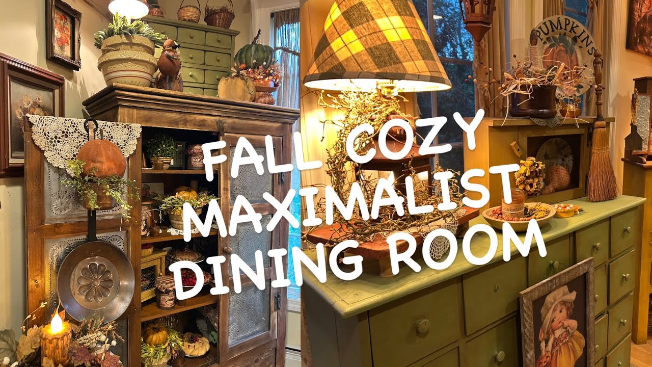 FALL DINING ROOM TOUR | MAXIMALIST | COZY | PRIMITIVE | COUNTRY | RUSTIC | VINTAGE