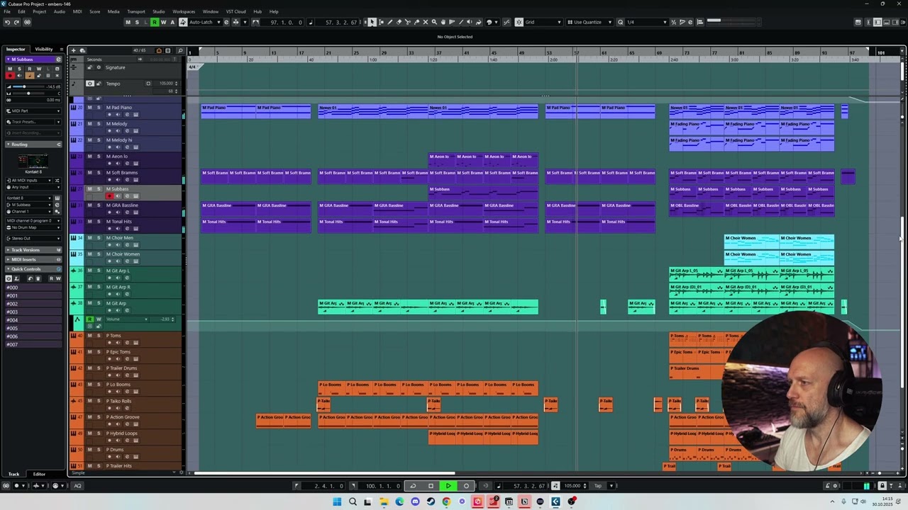 Epic Cinematic Track with 80s Elements and Choir | Cubase Session Walkthrough
