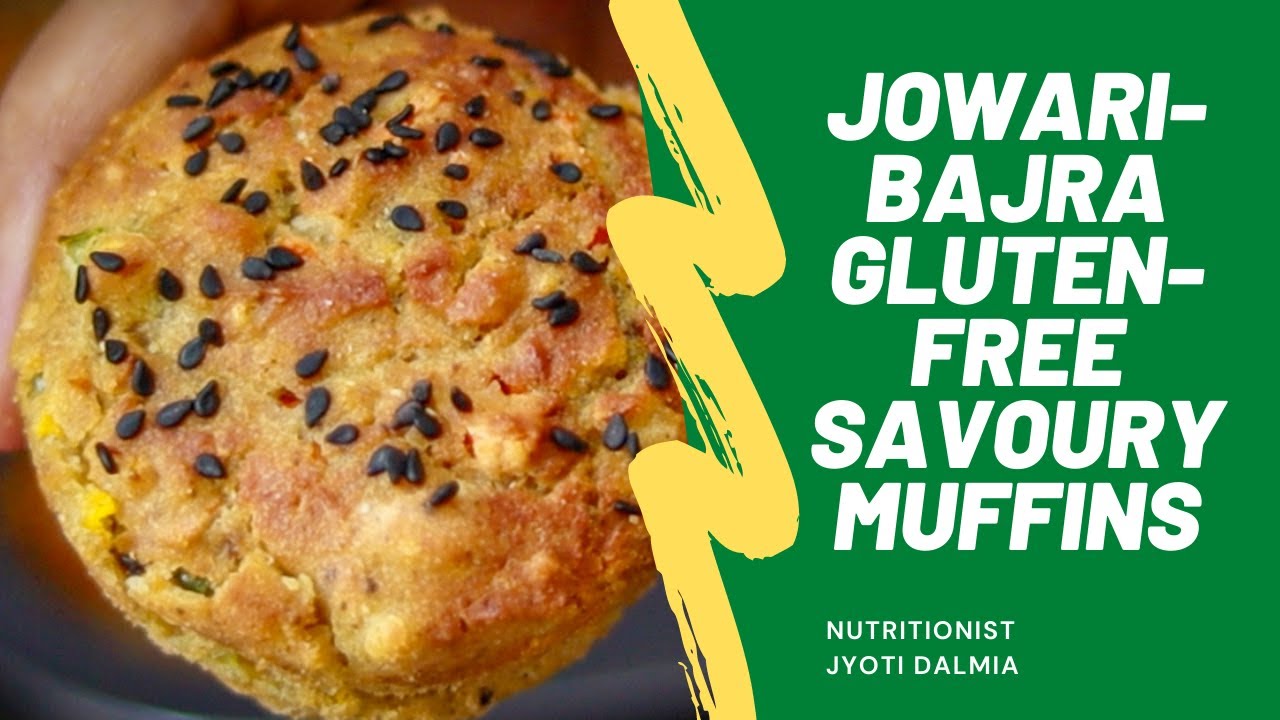Jowari-Bajra Gluten-free Savoury Muffins | Sorghum Pearl Millet Healthy Bombs