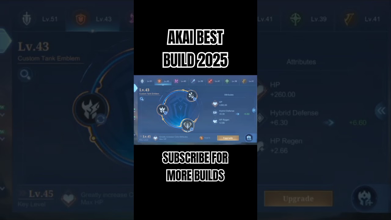 Akai Best Build 2025 #mlbb #shorts