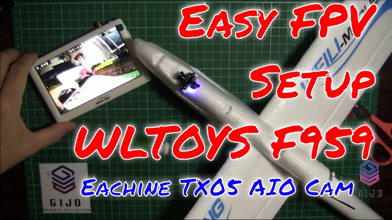FPV Setup WLTOYS F959 Sky King 2.4G 3CH 750mm Wingspan RC Airplane RTF