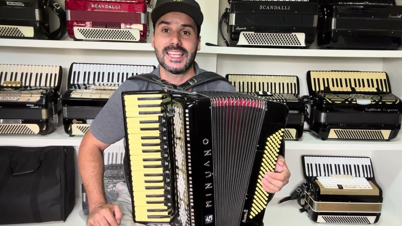  À venda Acordeon MINUANO SUPER 8🇧🇷 🪗 whatsApp 📲55 9 9697 4801. 