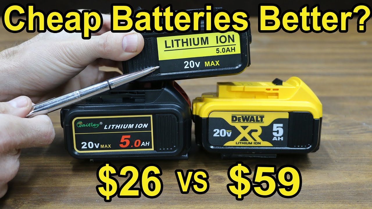 Are Cheap Power Tool Batteries better than DeWalt 20V OEM Lithiums?  Let's find out!