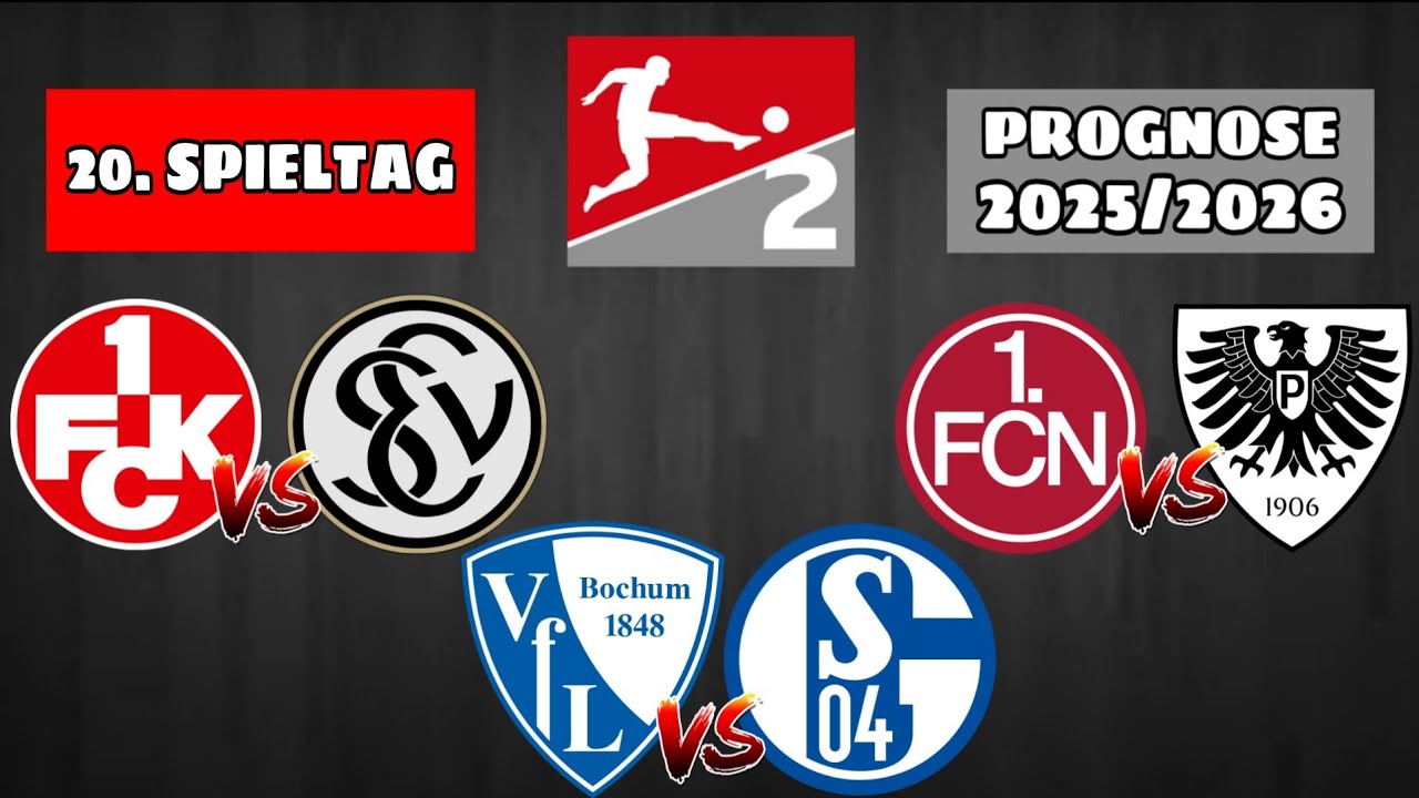 20. SPIELTAG 2. BUNDESLIGA PROGNOSE 2025/2026! / VfL Bochum gegen FC Schalke 04