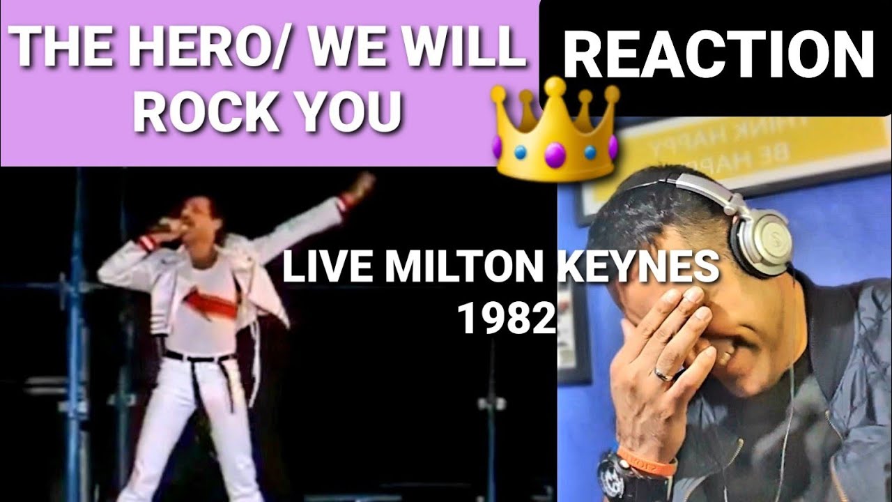 QUEEN- The Hero/We Will Rock You (fast version) Live at the Bowl 1982 (FIRST TIME REACTION).