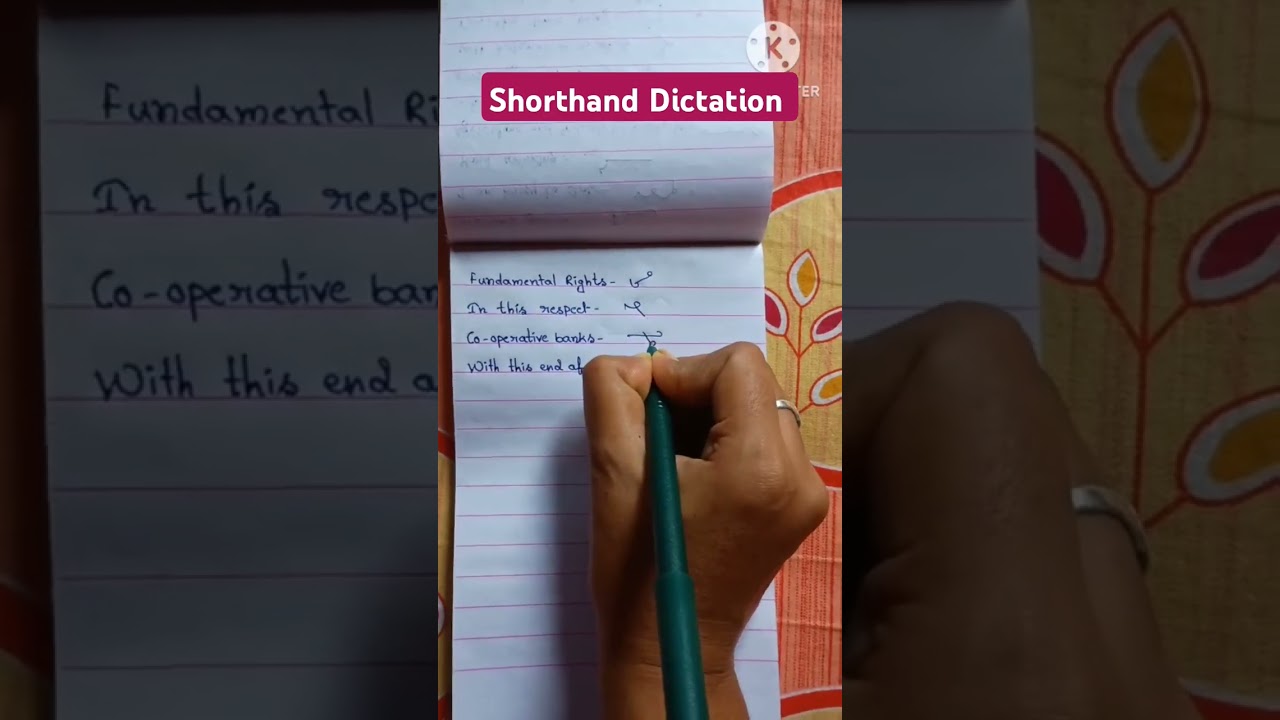 Advanced Phrases | Shorthand Dictation