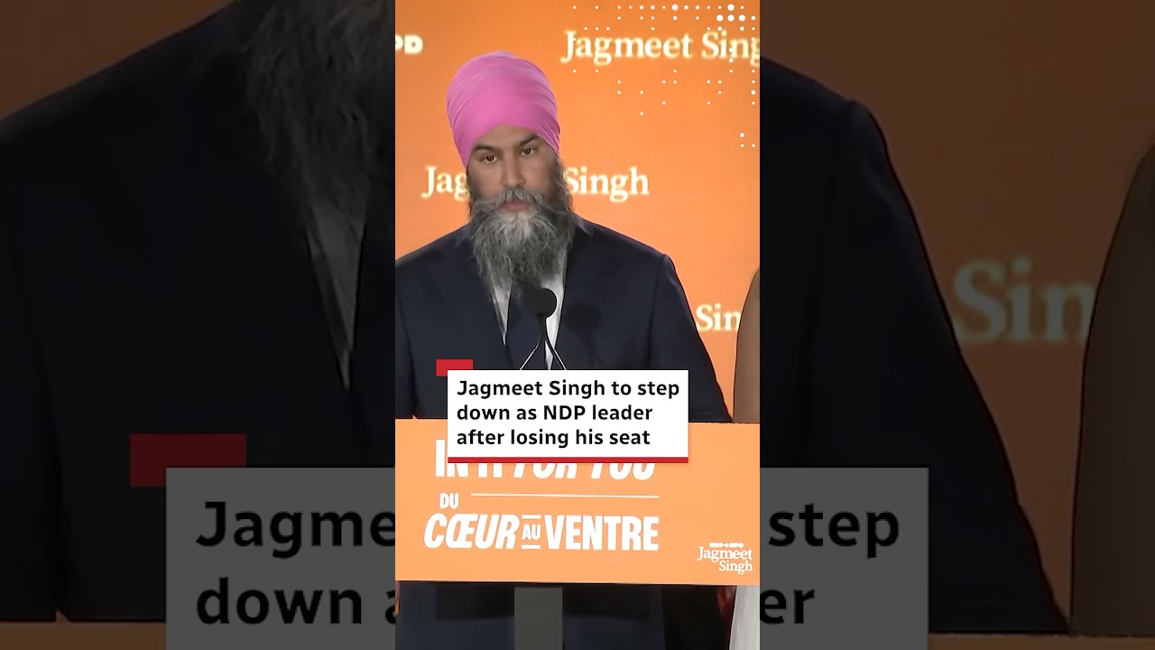 Jagmeet Singh to step down as NDP leader after losing his seat