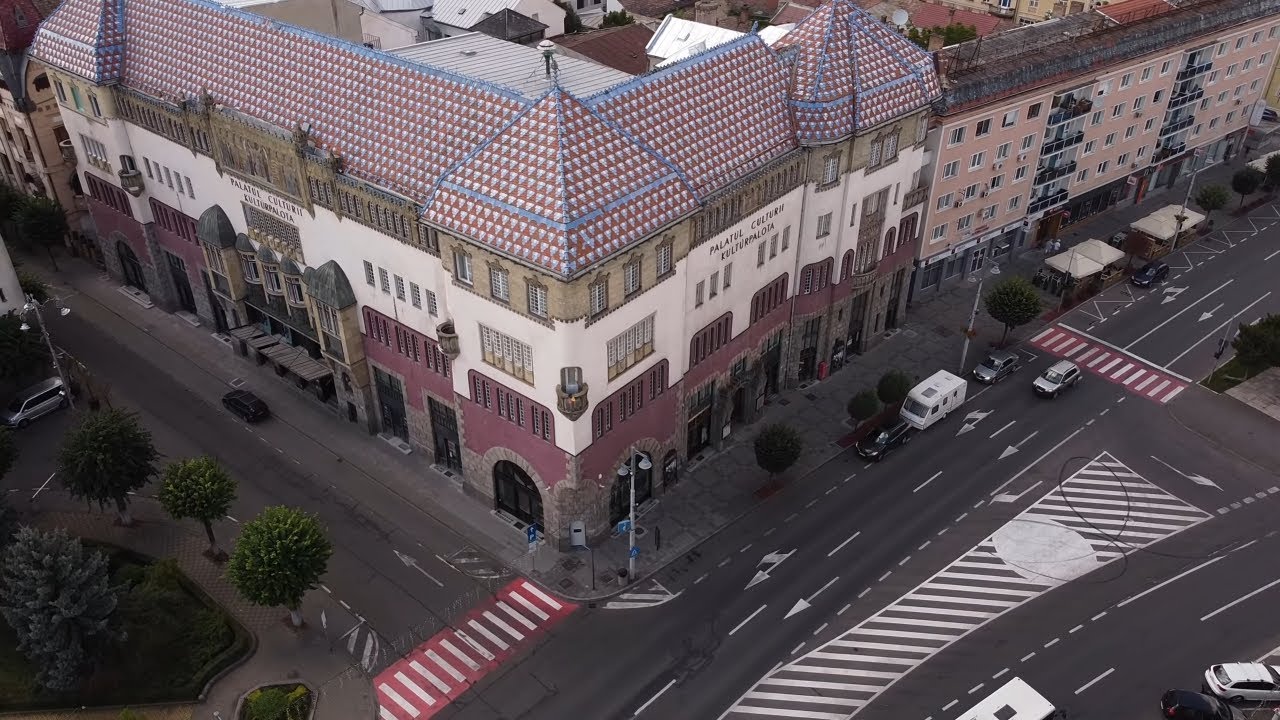 Targu Mures centrul orasului , filmare cu drona