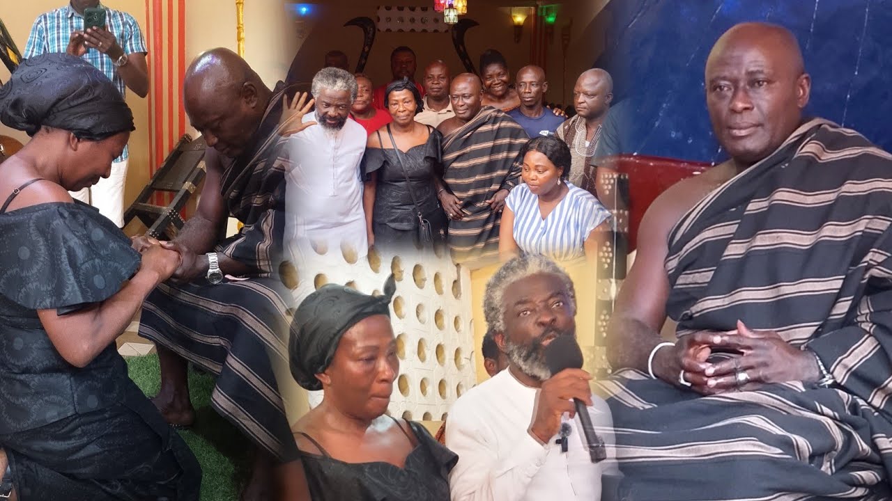 Akosua Serwa Visit Kyeame Kofi Nti, Receives Blessings from Otumfuo’s Kyeame Panin at Fante New Town