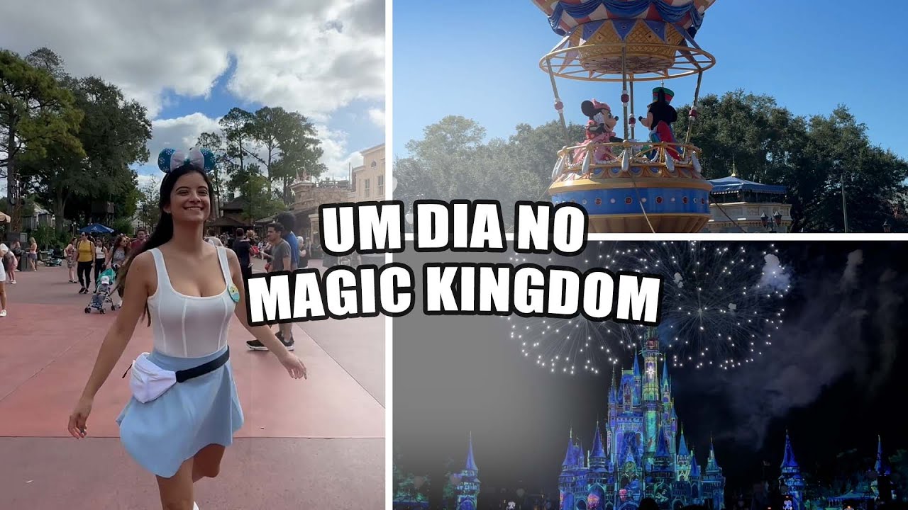 O mais CONCORRIDO! Fomos no parque Magic Kingdom!