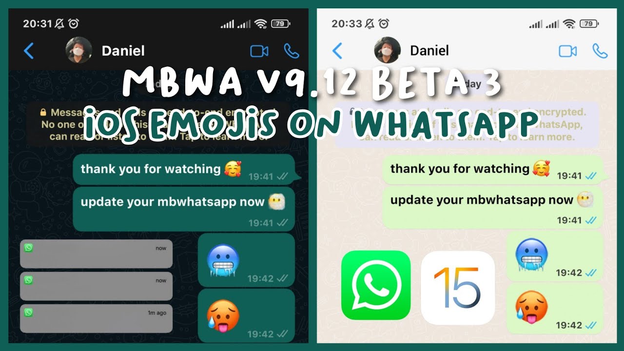 MbWA V9.12 Beta 3 | How To Get iOs 15 Emojis on Android (Whatsapp)