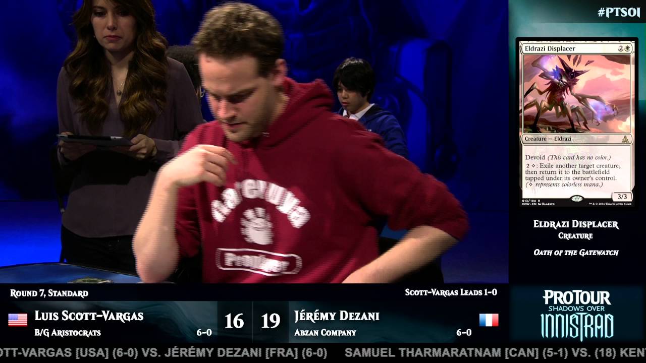 Pro Tour Shadows over Innistrad Round 7 (Standard): Luis Scott-Vargas vs. Jeremy Dezani