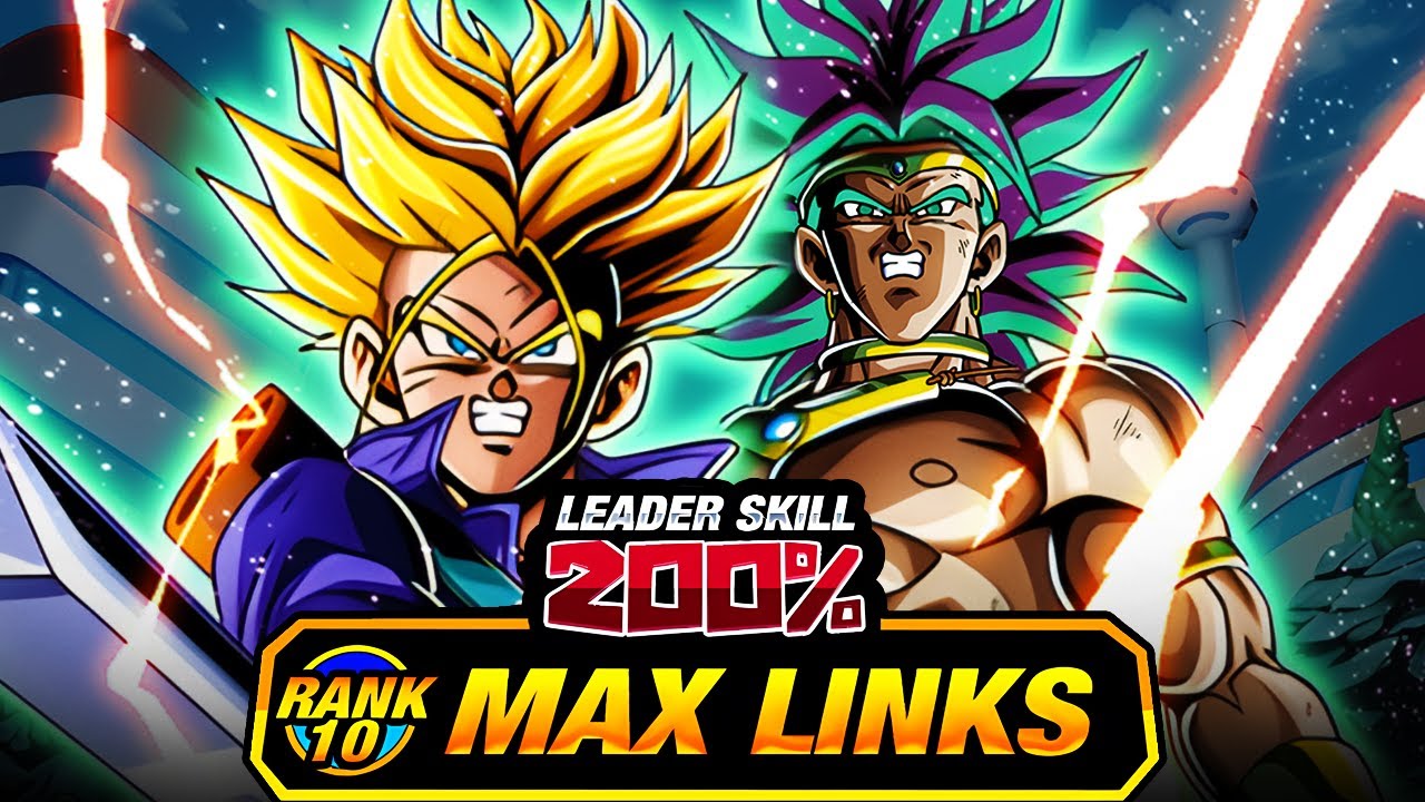 BROKEN F2P LR??? LEVEL 10 LINKS 100% LR TRUNKS & BROLY! (DBZ: Dokkan Battle)