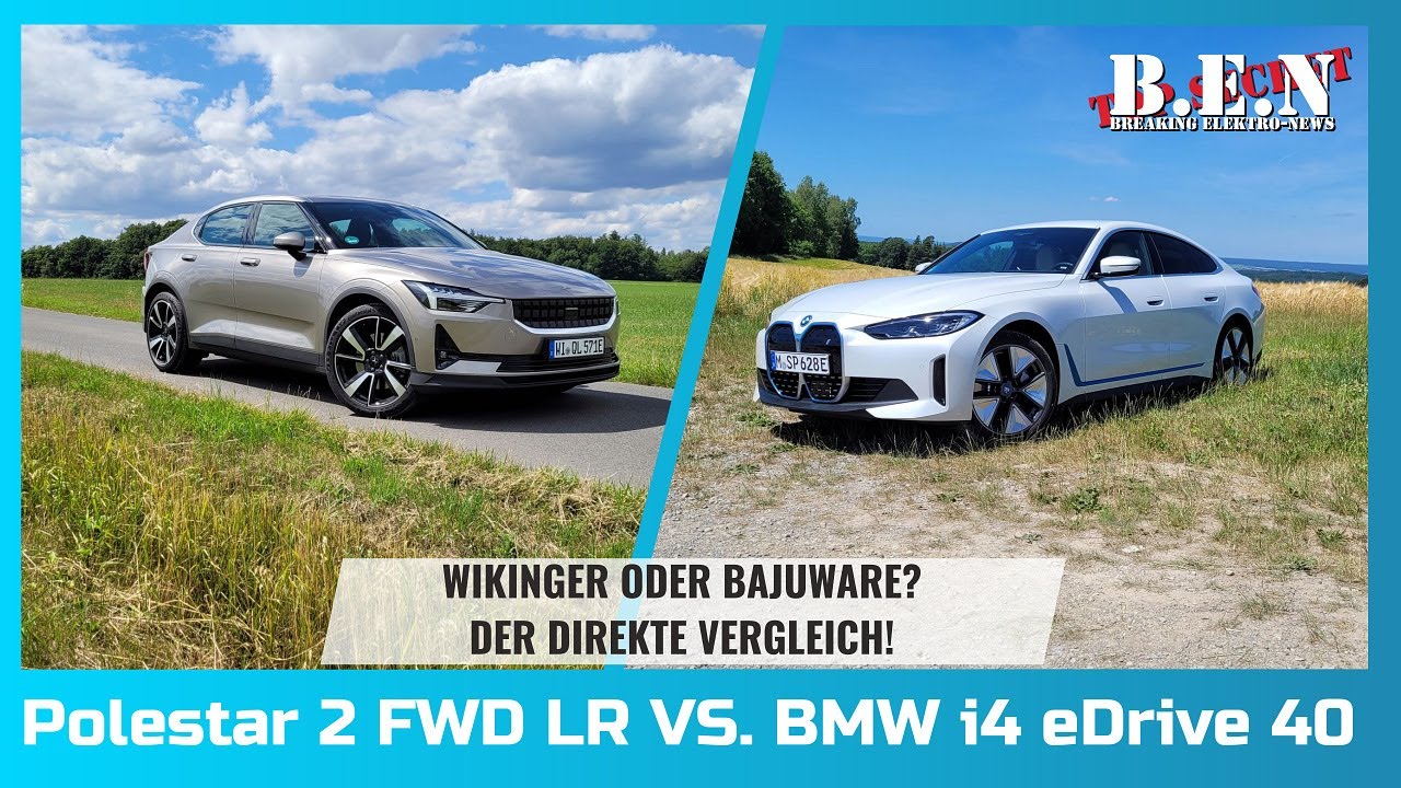 Polestar 2 FWD LR vs. BMW i4 eDrive40 - Ist der Bajuware den Aufpreis zum Wikinger wert?
