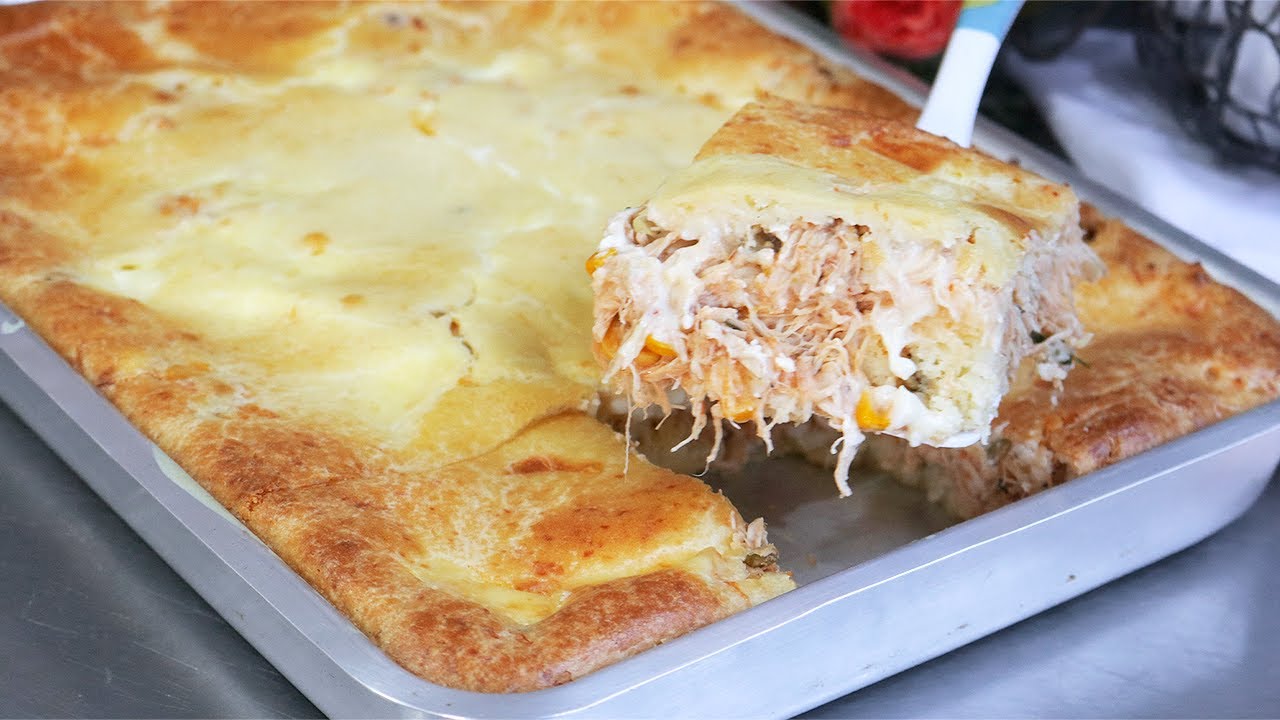 BATEU TA PRONTO! TORTA SALGADA DE FRANGO COM MASSA DE LIQUIDIFICADOR! CREMOSA, MASSA LEVE E FOFINHA