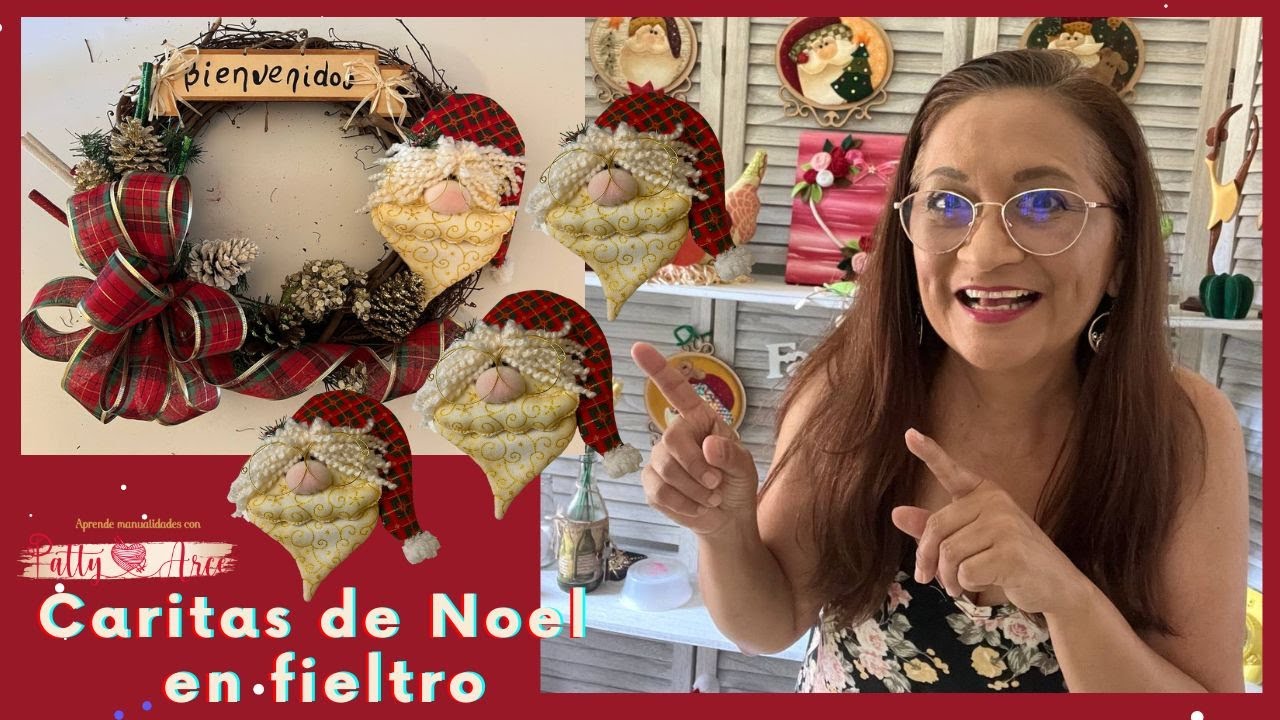 ☃️🎄🎅🏾Como hacer Adornos de NAVIDAD:  Papa Noel en Paño lency / FIELTRO 2024- REGALAR o VENDER