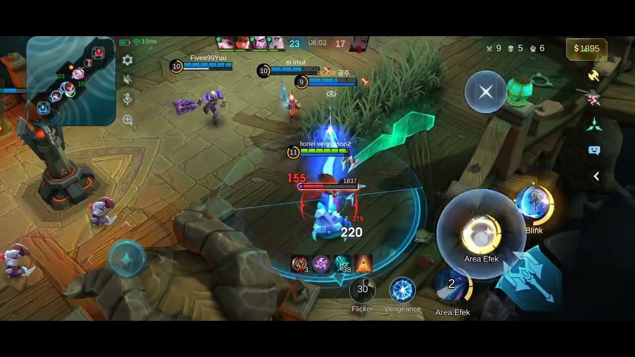 Memainkan MLBB 2 brawl 1 rank 1 classic