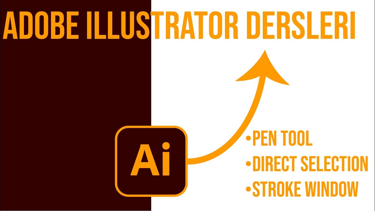 Adobe İllustrator Dersleri - 02 Direct Selection Tool - Pen Tool - Stroke Penceresi
