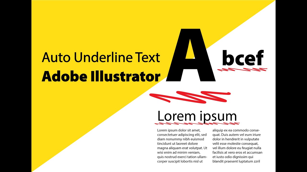 Wavy underline text effect | Adobe Illustrator