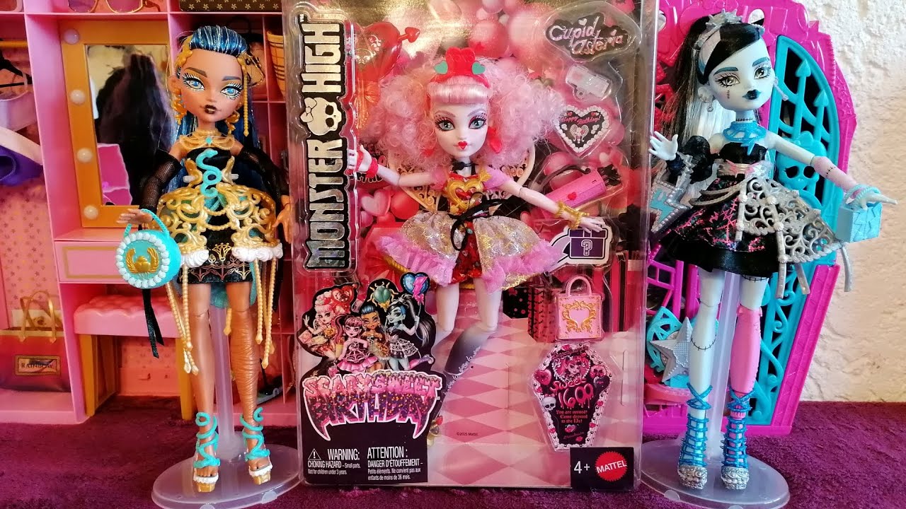 Monster High G3 1600 Scary Sweet Birthday Cupid Asteria Doll Review and Unboxing 