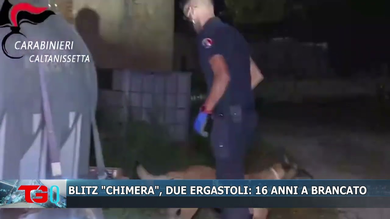 BLITZ  CHIMERA , DUE ERGASTOLI  16 ANNI A BRANCATO