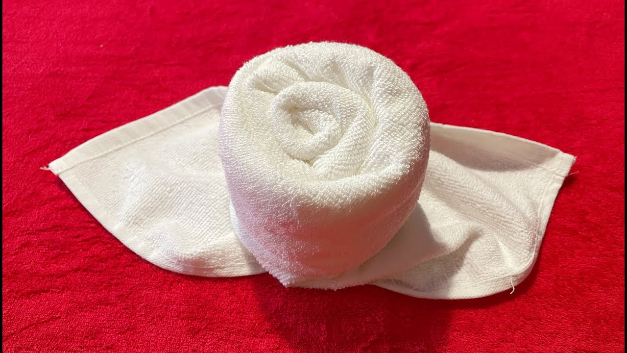Como DOBLAR una TOALLA en forma de ROSA