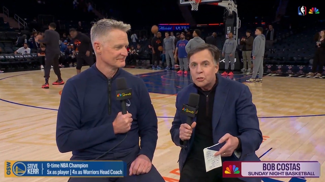 NBA on NBC Intro Warriors vs. Knicks | Basketball Night in America ft. Bob Costas & Steve Kerr