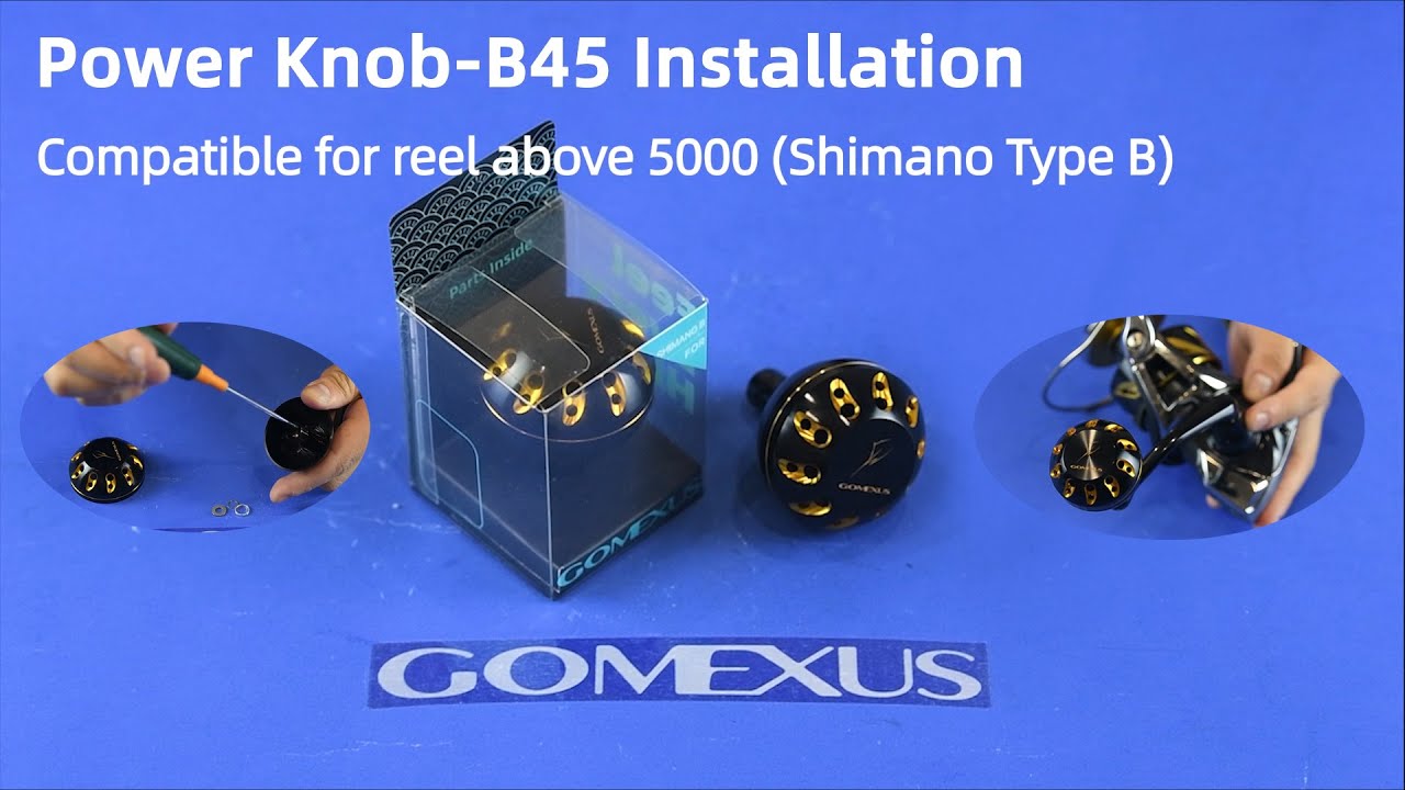 Gomexus Reel Handle B45 (Shimano B) Power Knob Installation Tutorial | Direct Fitment
