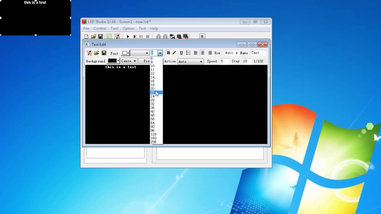 Setup and Text Overlay - LED Studio