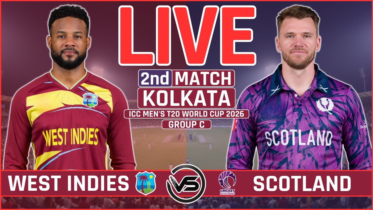 ICC Men's T20 World Cup 2026 Live: West Indies vs Scotland Live | WI vs SCO Live Scores & Commentary