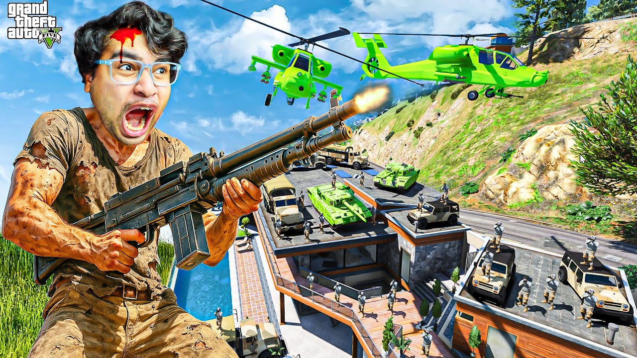 GTA V : Franklin's House Raided By Army😨💣