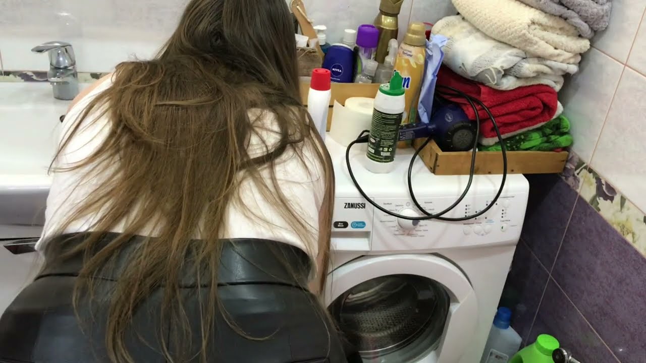 Cleaning my bathroom and doing my wet laundry