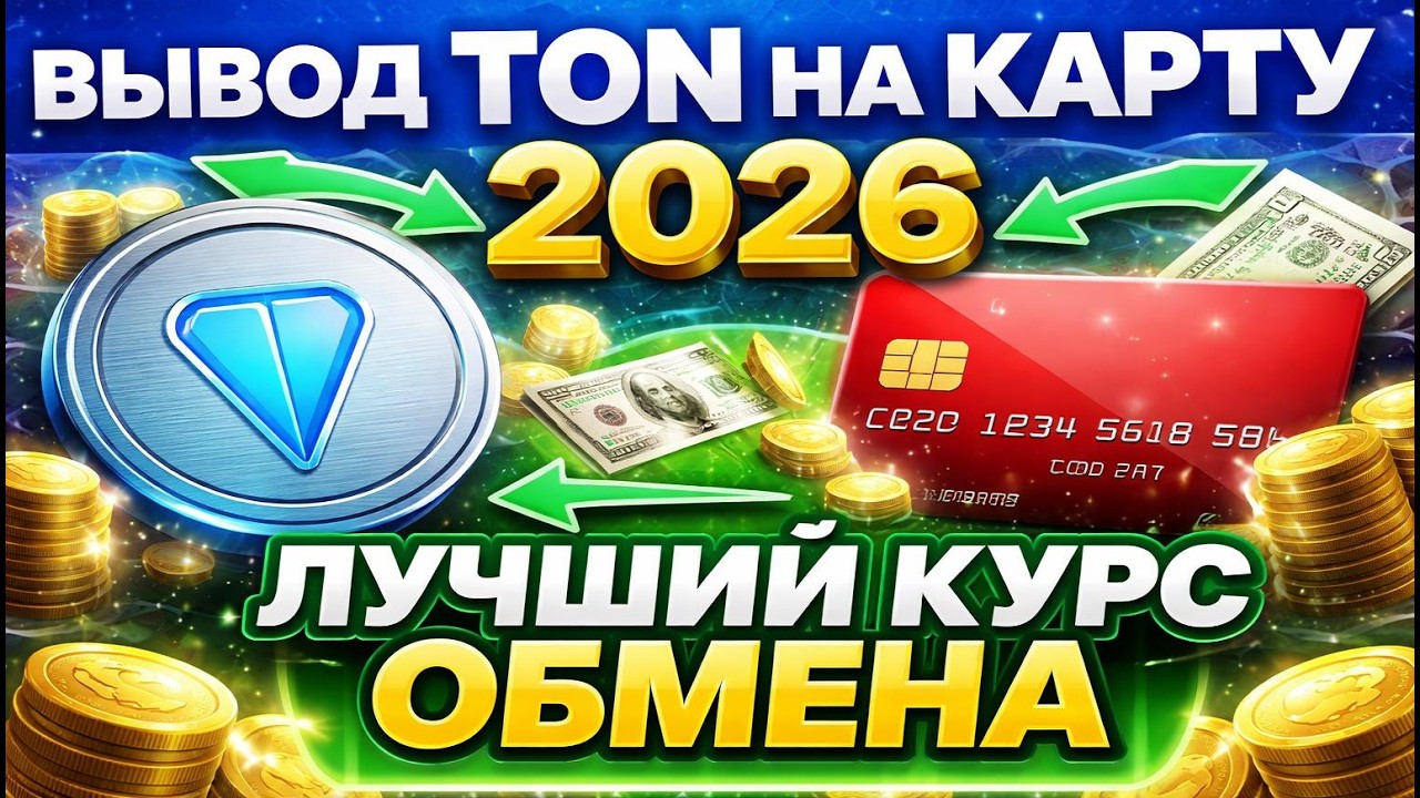 Вывод TON на карту 2026 | Лучший курс обмена