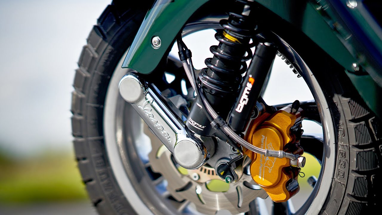 Vespa Gts 300 hpe BGM Stoßdämpfer Test & Einstellungen Vespa Fahrwerk