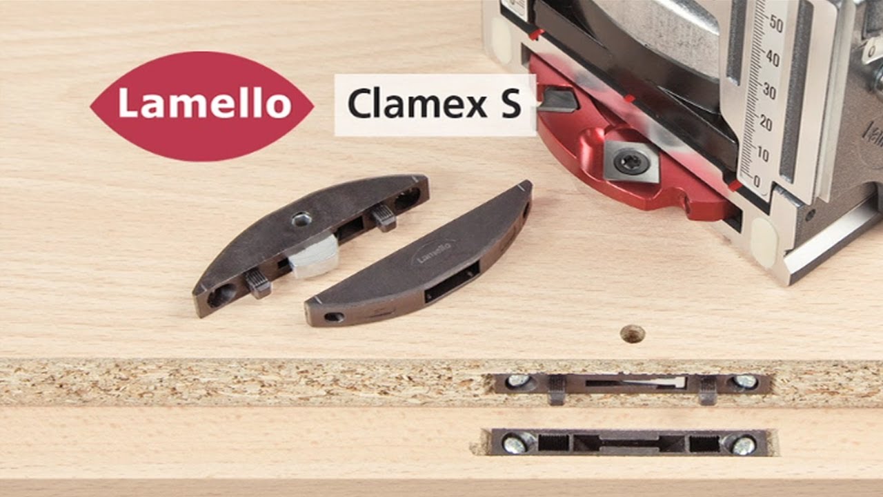 Lamello Clamex S-18 - Zerlegbar, flexibel und einfach. Befestigung in der 8 mm Nut mit Schrauben