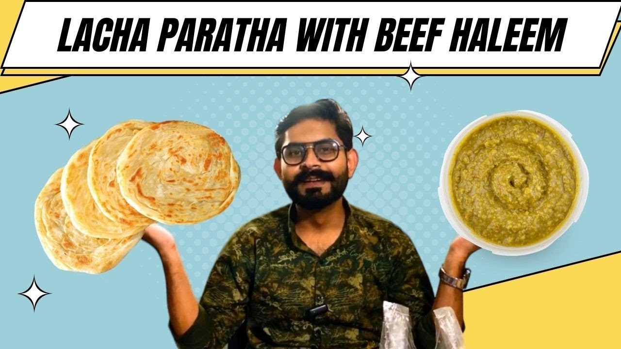 Lacha Paratha With Beef Haleem Delicious Taste Review By Karachi Foodiez Official | Must Watch #food