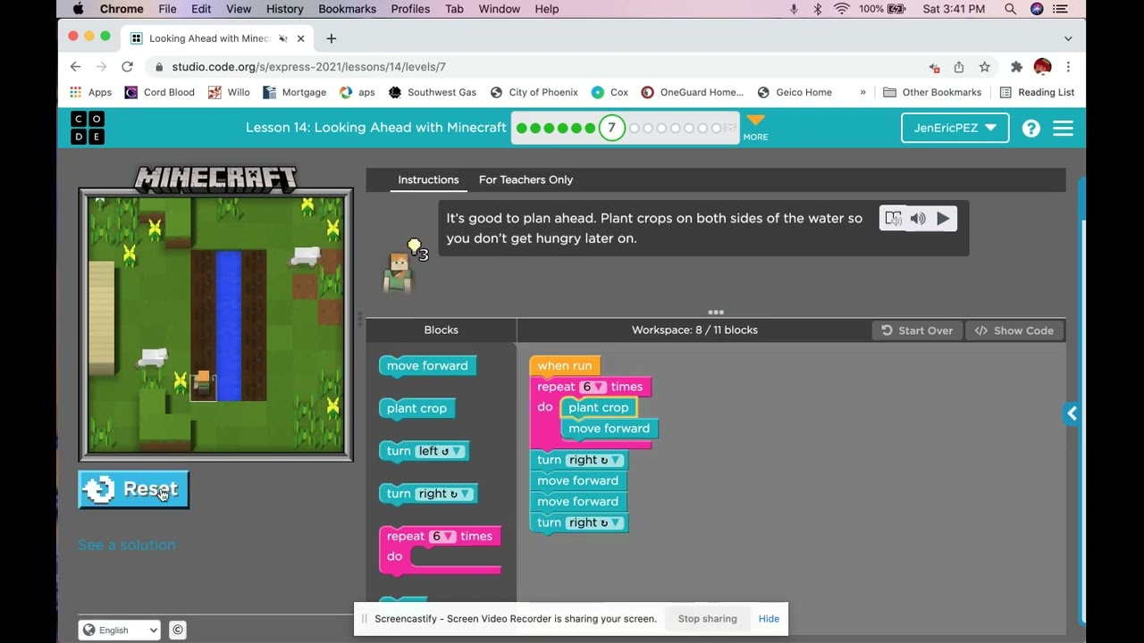 Code.org, Express Course (2021) Lesson 14