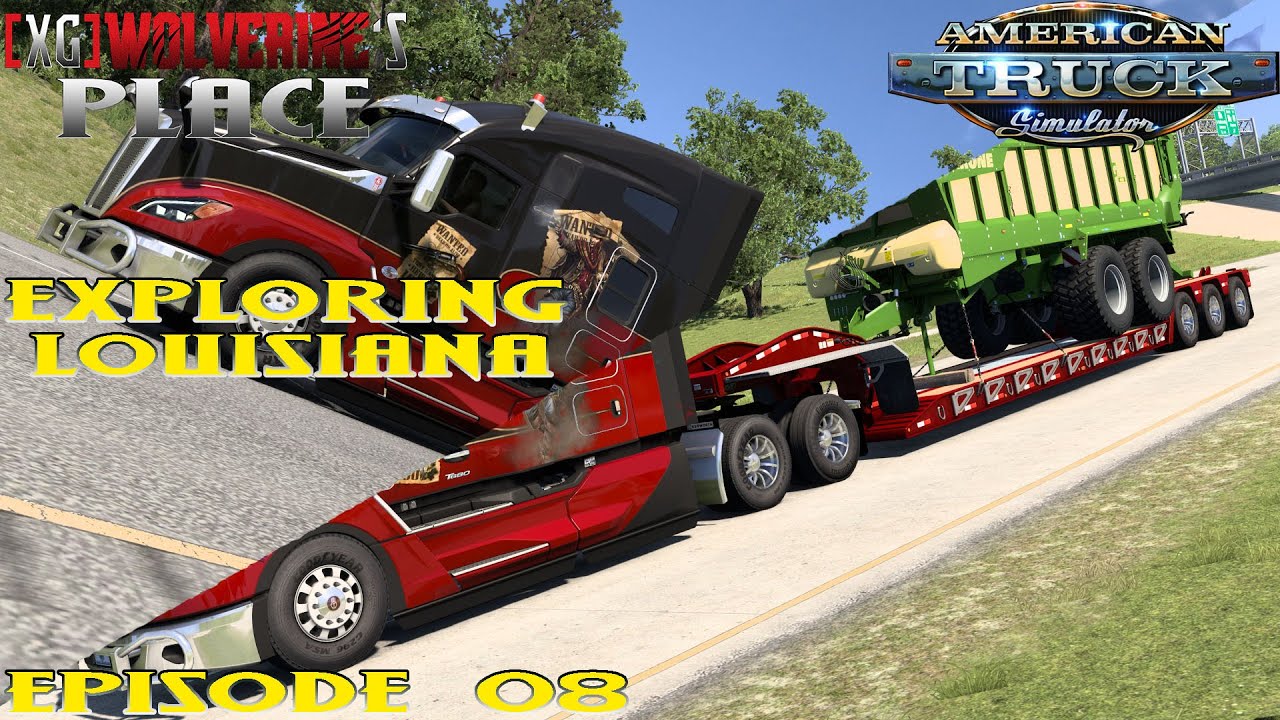 American Truck Simulator Exploring Louisiana Episode 08 Shreveport to Port Fourchon