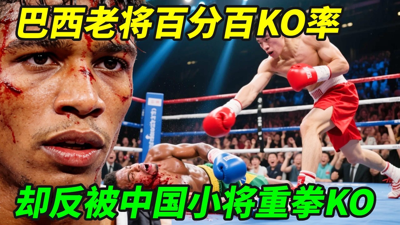 巴西老将百分百KO率，纵横擂台二十年，却反被中国小将重拳KO！【小野格斗解说】